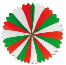 Deko Rosette Grün – Rot - Weiß 35 oder 60 cm Fasnet Elzach