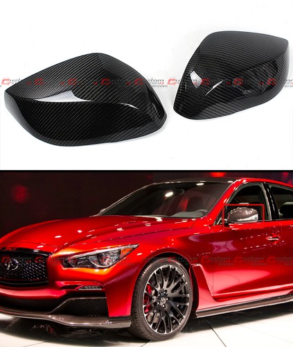 Mirror Caps Infiniti 2014-2024 Q50 Q60 Q70 QX30 QX50 Carbon Fiber Side Mirror Cover... Infiniti Q50 - Foto 6