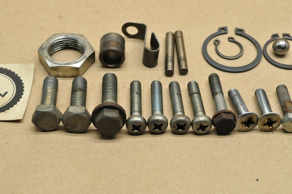 Vtg Kawasaki 1976 KZ400 Bolt Screw Nut Washer Circlip Guide Pin