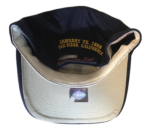 Sports Specialties Super Bowl XXXII Hat Navy Blue Adjustable One Size Fits All - Picture 5 of 5