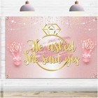 Love's Eternal Promise: 6x4ft Wedding Engagement Banner Backdrop - Romantic Pink