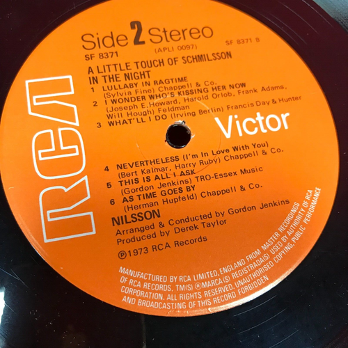 HARRY NILSSON A Little Touch Of Schmilsson In The Night 1973 UK Vinyl LP - Imagen 4 de 5