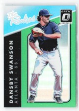 2017 Panini Donruss Dansby Swanson #TR3 Green The Rookies 2/5