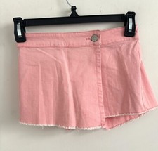 Epic thread girls Denim Skort peach Elastic waist size 7