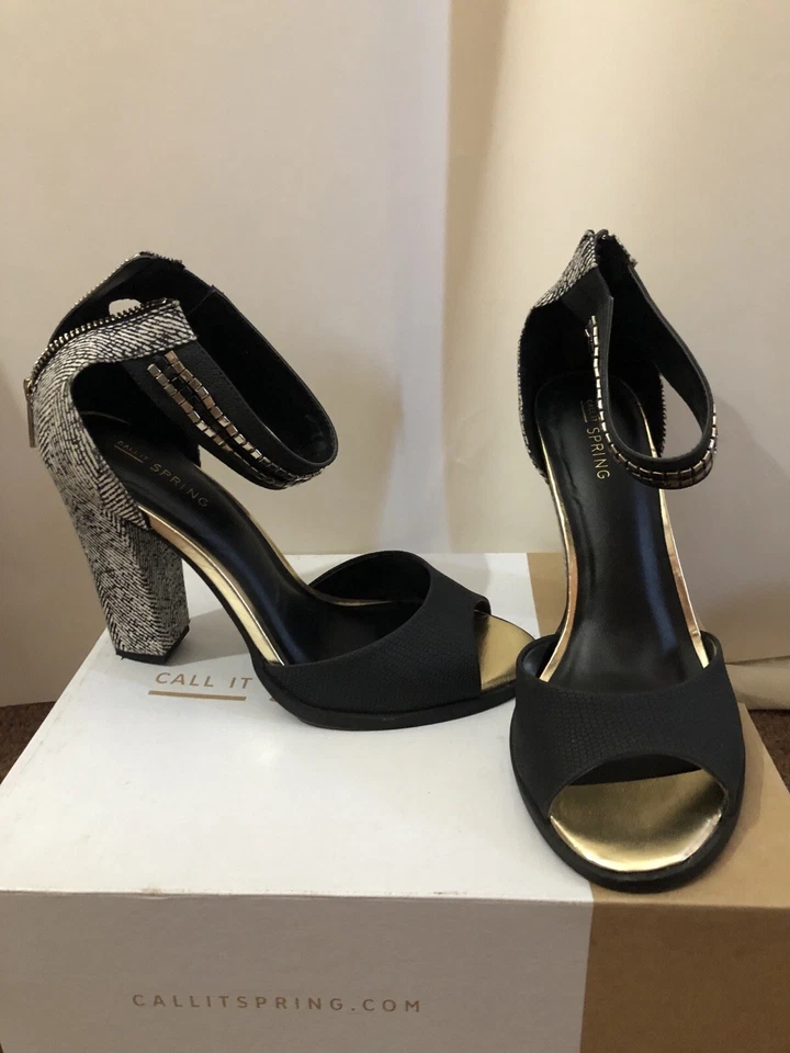 Call It Spring, Heels, Open Toe Sandals, Zipper, Ankle Buckle, Comfortable - Image 4 of 4