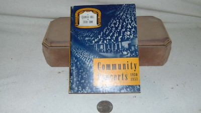 1950 AND 1951 A CARNEGIE HALL IN EVERY TOWN COMMUNITY CONCERTS BOOK  BROCHURE