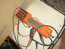 BELL SYSTEMS LINEMANS TELEPHONE GOOD CONDITION COMPLETE WITH CORD ORANGE COLOR