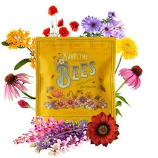 Package of 80,000 Wildflower Seeds - Save The Bees Wild Flower Seeds Collecti...