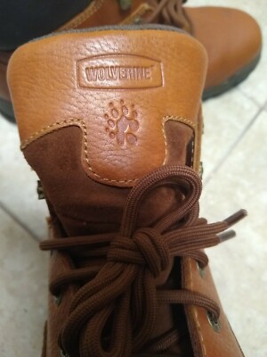 Wolverine Men\'s Brown Leather Lace-Up Work Boots Size 12 EEE Men main image 2