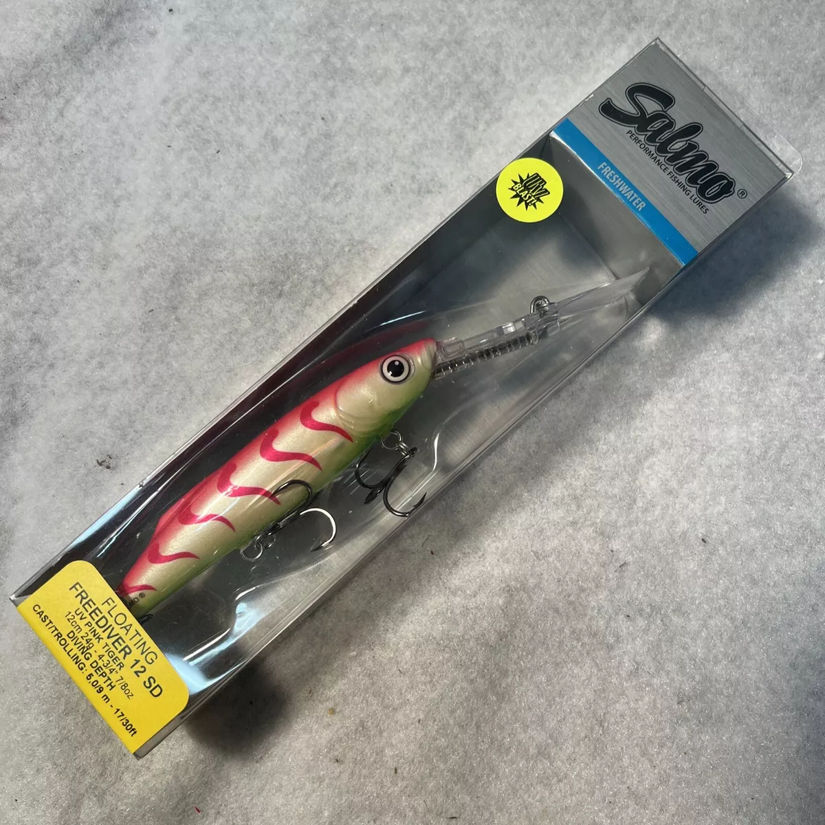 SALE! Salmo Freediver 12 SD UV Pink Tiger 4 3/4 Deep Diving