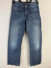 Levi's 505 Jeans Boys 10 slim fit 23x25 Dark wash Blue Straight Leg