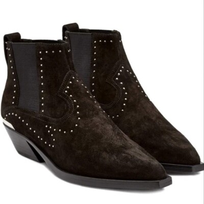 Rag & Bone women's  Black Suede Westin Boots - size  7  / 37 eu -retail $550
