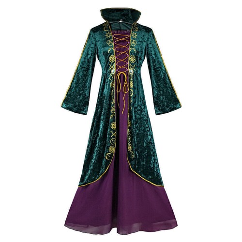 2025 Hocus Pocus 2 Winifred Sarah Mary Sanderson Halloween Cosplay Costume Party - Picture 13 of 42