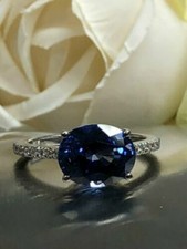 6.00 Carat 925 Sterling Silver Handmade Ring,Blue Sapphire Ring Engagement Ring