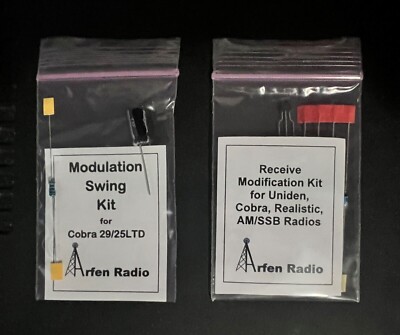 COBRA 25/29 & UNIDEN PC66/68 MODULATION SWING MOD KIT & RECEIVE MOD KIT COMBO