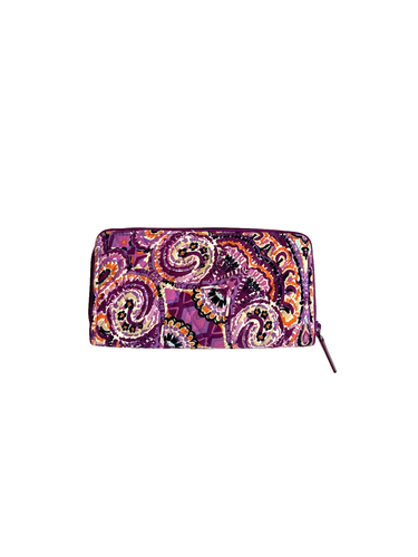 NWOT Vera Bradley Dream Tapestry Purple Zip Around Wallet - Picture 2 of 16