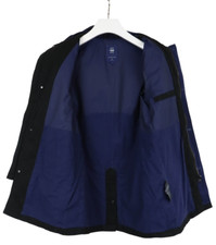 G-STAR Fleet Garber Trenchcoat Herren Medium Vollreißverschluss Taschen Schwarz