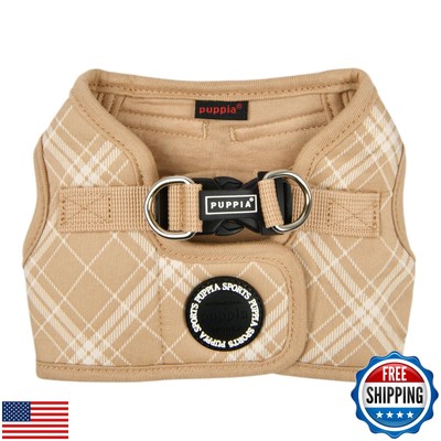 Puppia Corwin Dog Vest Harness B (Step-in) Fashionable Checkered Pattern Spri