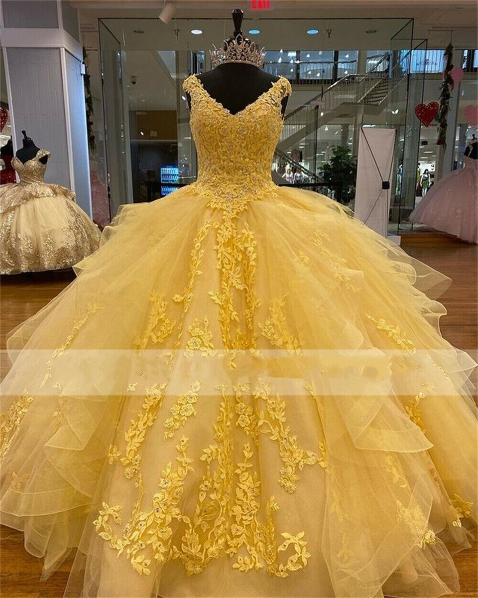 ワンピース yilon Luxury balloon dress Applique Convertible Ball Gown by LizLuo Quince 26091 – ABC