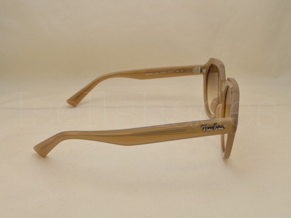 Authentic Ray-Ban Gina Sunglasses in Turtledove Ray Ban GINA (RB4399-616651 53) Turtledove with Brown Lens  main image 2
