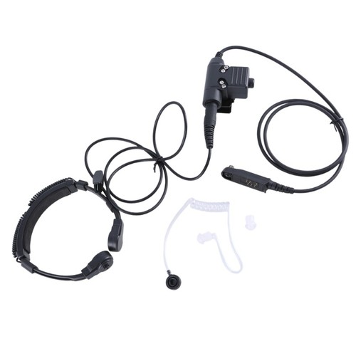 Air Tube Throat Vibration Mic Headsets Earpiece For UV9R UV5S A-58 - Zdjęcie 7 z 8