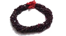Natural Garnet Coin Smooth 5-6mm, Garnet Coin Loose Beads 12"inch 5 Strand