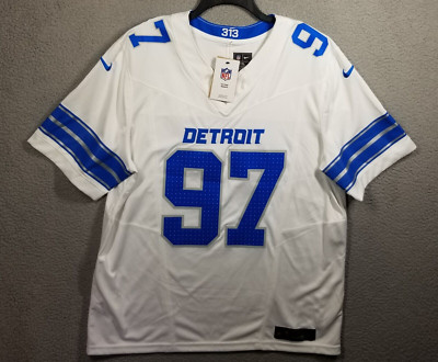 Detroit Lions Aidan Hutchinson #97 Nike White Vapor F.U.S.E. Limited Jersey XXL