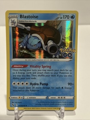 Pokémon Blastoise Holo Rare 017/078 Pokémon GO Card