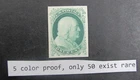 nystamps US Stamp # 5 Used $750  5 Color Proof , Only 50 Exist Rare     Y22x2462