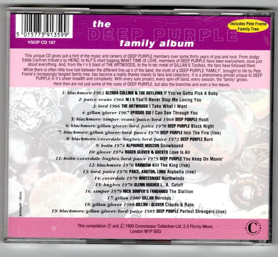 CD Deep Purple - The Family Album, Topzustand, inkl. Booklet mit "Stammbaum" - Bild 2 von 4