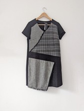 NEW Miss Captain Trend Dress Size 38 UK 10 Black White Grey Work Office