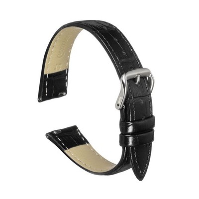 Echtleder Uhrenarmband 18mm für Quick Release, schwarz