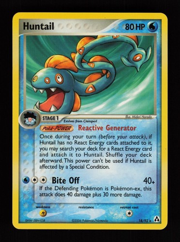 Huntail 18/92 Rare Legend Maker Pokemon Cards