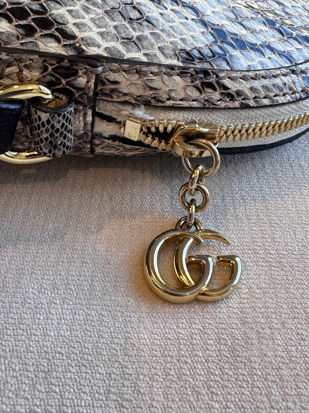 GUCCI $3,000 Python Snake Small Dome Crossbody Bag - image 10