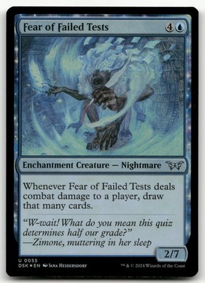 Fear of Failed Tests #55 (Foil) (NM) Duskmourn DSK Magic MTG