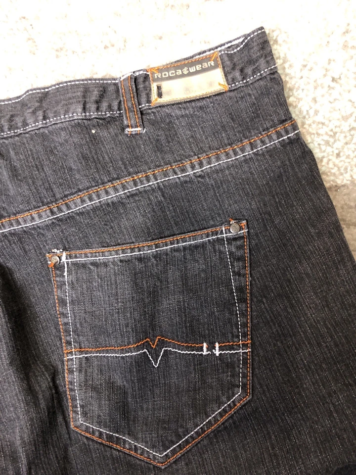 Rocawear Blue Jeans Men's 48 x 34 (tagged 5) Blue Denim Big & Tall Y2K Hip Hop - Image 4 of 4