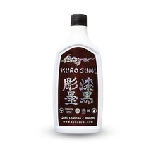 Authentic Kuro Sumi Black Outlining Tattoo Ink in 12oz bottle size