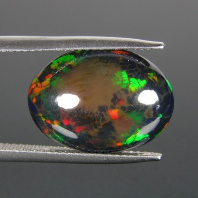 7.30Cts EXCELLENT 3D HARLEQUIN PATTERN NATURAL WELO BLACK OPAL LOOSE GEMSTONE