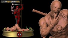 Kit Modelo Estatua Escultura Resina Deadpool Poledance Sin Pintar/Desmontar
