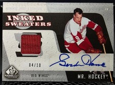 Gordie Howe 06/07 Upper Deck SP Game Used Inked Sweaters Mr. Hockey /10