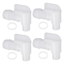 Spigot Faucet Drum Faucet, 3/4" Male Thread Size, White 4 Pcs