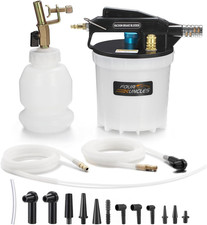 Brake Bleeder Vacuum Pump Kit - Pneumatic Brake Fluid Extractor with 1L Refillin