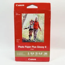 Canon Photo Paper Plus Glossy II PP-301 4x6” 100 Sheets High Gloss Sealed