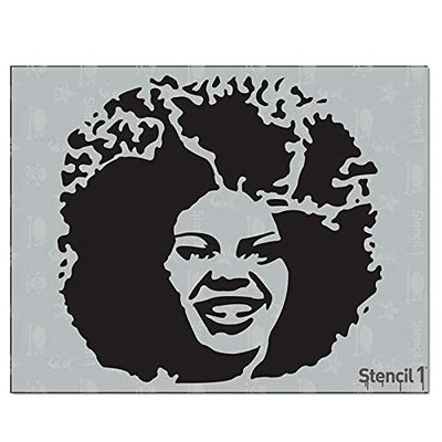 Afro Girl Stencil Durable Quality Reusable Stencils for Painting - Create Ste...