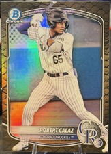 2025 Bowman - Chrome Prospects Robert Calaz #BCP-40 Reptilian Refractor (RC)