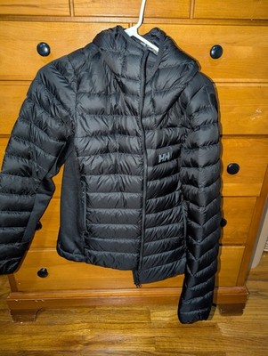 Helly Hansen Verglas Hybrid Goose Down Puffer Coat jacket Grey Women L Large