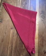 Unbranded Vintage Silk Red Polka Dot Scarf 31x31  