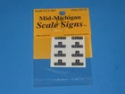 Mid-Michigan HO #4514, Cross Buck Track Sign - 5 Track, Black/White