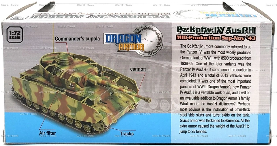 Dragon Armor Pz.Kpfw.IV Ausf.H MID Production Vehicle 2016 Dragon Models #60453 - Image 4 of 4