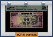 TT PK 97m 2008 INDIA RESERVE BANK 50 RUPEES PMG 50 ABOUT UNCIRCULATED